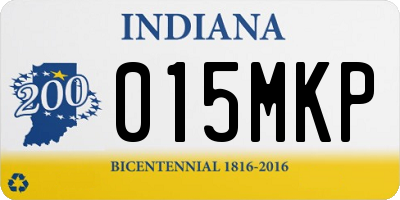 IN license plate 015MKP