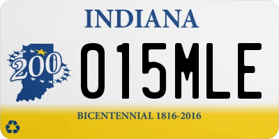 IN license plate 015MLE