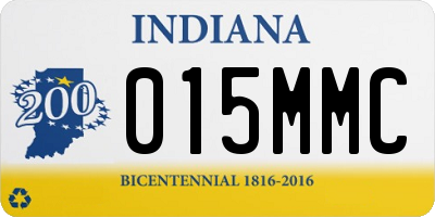 IN license plate 015MMC