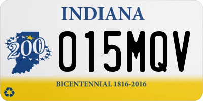 IN license plate 015MQV