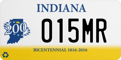 IN license plate 015MR