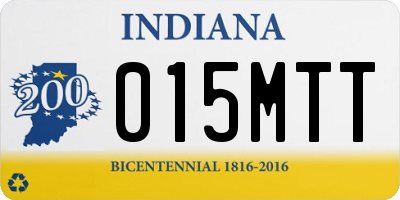 IN license plate 015MTT