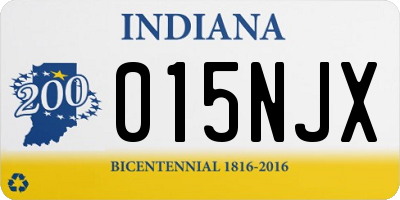 IN license plate 015NJX