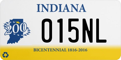 IN license plate 015NL