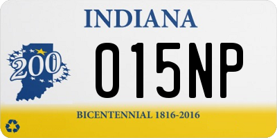 IN license plate 015NP