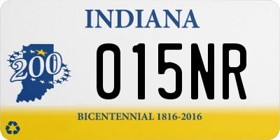 IN license plate 015NR