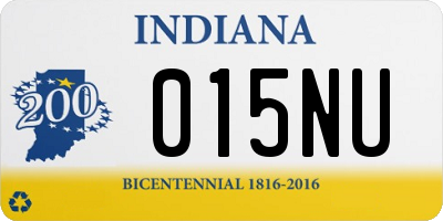 IN license plate 015NU