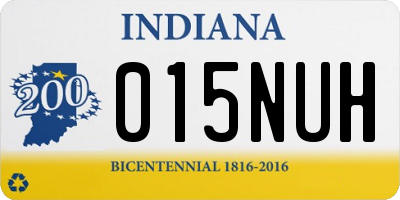 IN license plate 015NUH