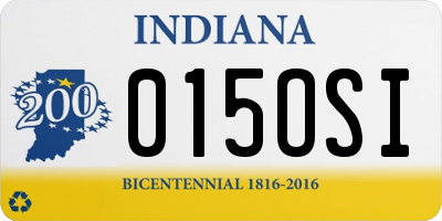 IN license plate 015OSI