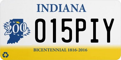 IN license plate 015PIY