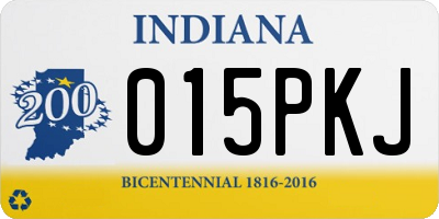 IN license plate 015PKJ