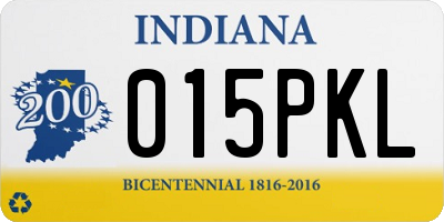 IN license plate 015PKL