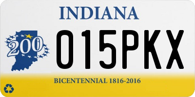 IN license plate 015PKX