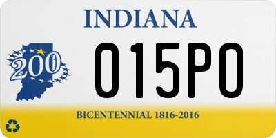 IN license plate 015PO