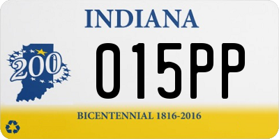 IN license plate 015PP