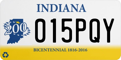 IN license plate 015PQY
