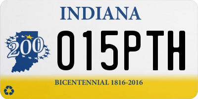 IN license plate 015PTH