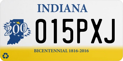 IN license plate 015PXJ