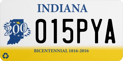 IN license plate 015PYA