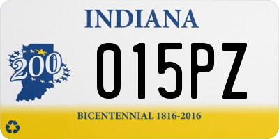 IN license plate 015PZ