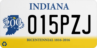 IN license plate 015PZJ