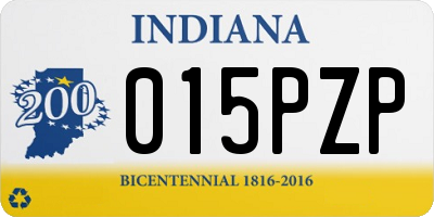 IN license plate 015PZP