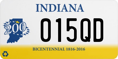 IN license plate 015QD