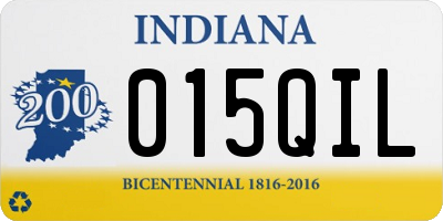 IN license plate 015QIL