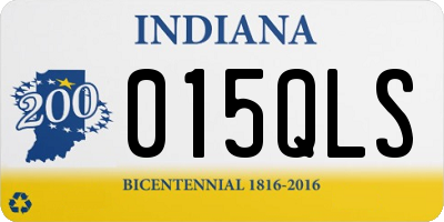 IN license plate 015QLS