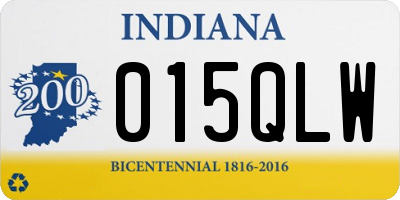 IN license plate 015QLW