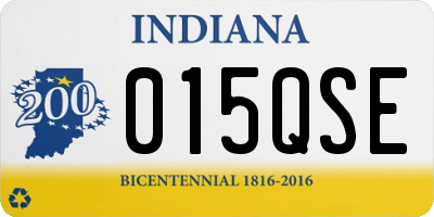 IN license plate 015QSE