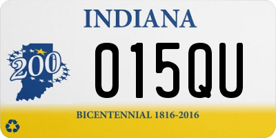 IN license plate 015QU