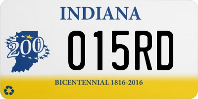 IN license plate 015RD