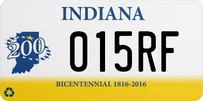 IN license plate 015RF