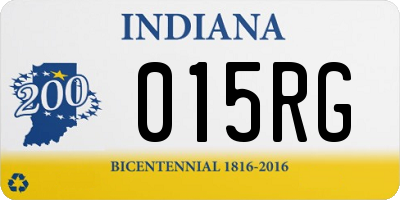 IN license plate 015RG