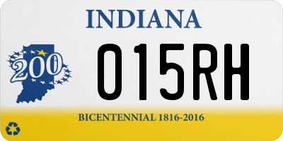 IN license plate 015RH