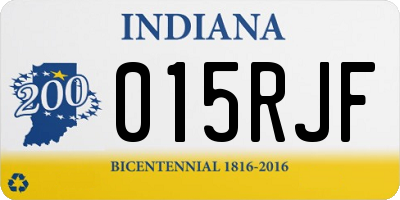 IN license plate 015RJF