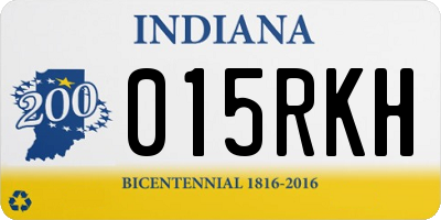 IN license plate 015RKH