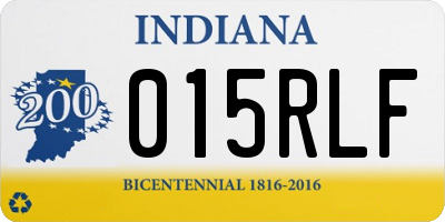 IN license plate 015RLF