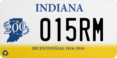 IN license plate 015RM