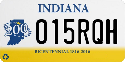 IN license plate 015RQH
