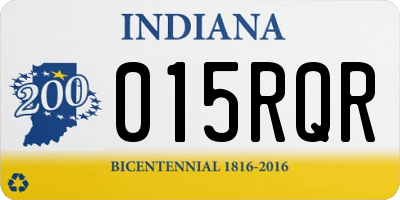 IN license plate 015RQR