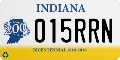 IN license plate 015RRN
