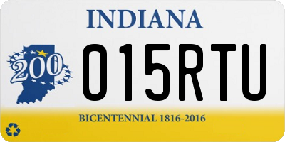IN license plate 015RTU