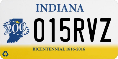 IN license plate 015RVZ
