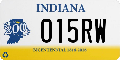 IN license plate 015RW