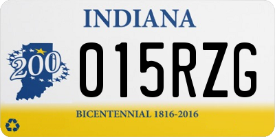IN license plate 015RZG