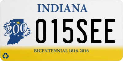IN license plate 015SEE