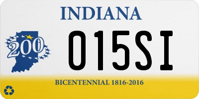 IN license plate 015SI