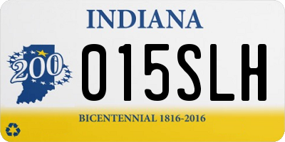 IN license plate 015SLH